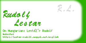 rudolf lestar business card